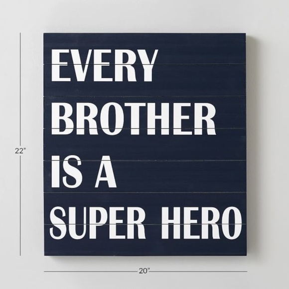Pottery Barn Kids Every Brother is a Super Hero Art - Picture 3 of 3